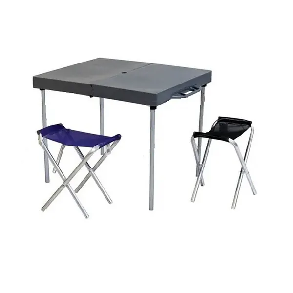 Mesa Valija con 2 Banquitos 70X80X65 Cm Polipropileno Campinox
