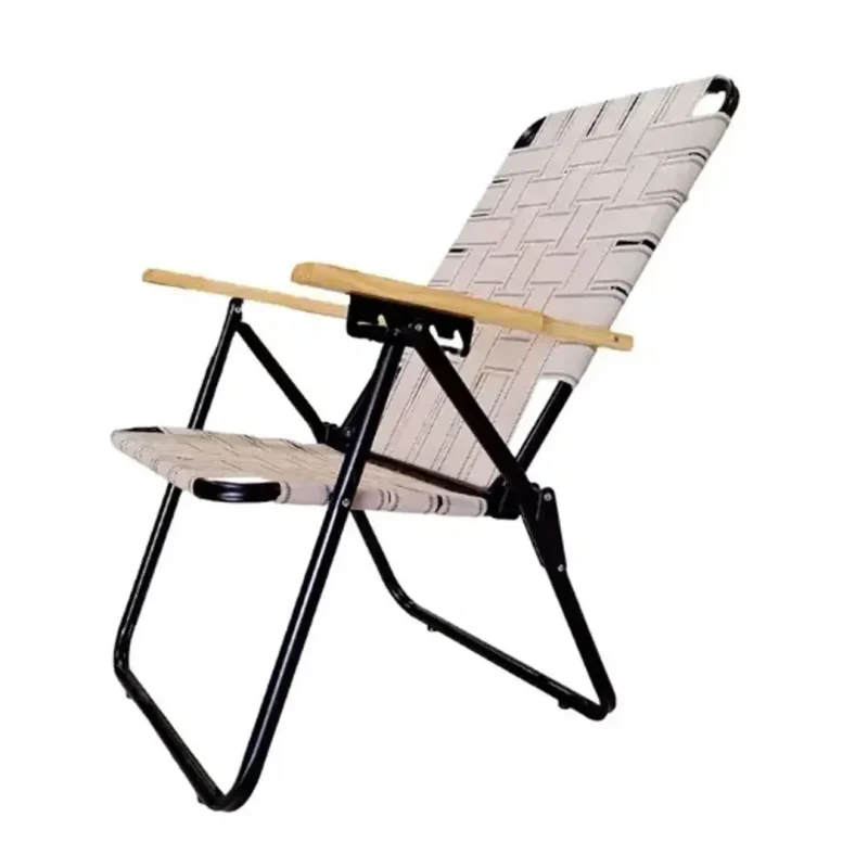 Reposera Plegable Descansar De 5 Posiciones Con Cintas Y Caño 7/8"