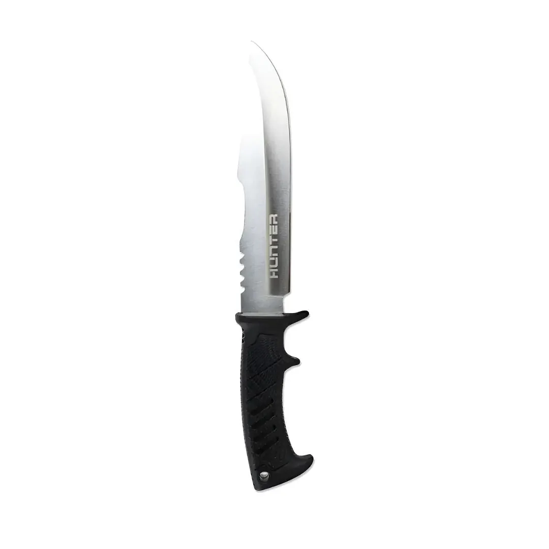 CUCHILLO HUNTER "KP005" L.HOJA:190MM/ACERO INOXIDABLE 420C PAVONADO C/FUNDA (A08794) Cuchillo L.hoja:190mm/Acero Inoxidable 420C Pavonado con Funda Hunter