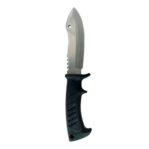 Cuchillo P003 L.hoja:150mm/Acero Inoxidable 420C Pavonado con Funda Hunter