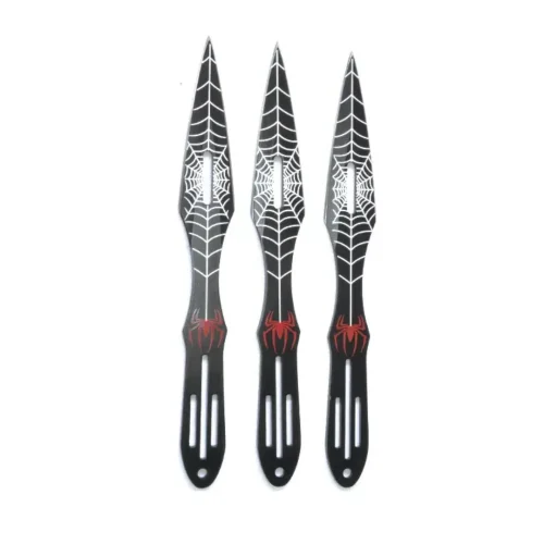 Set 3 Cuchillos Spider para Lanzar L.23 Cm Negro Surfish