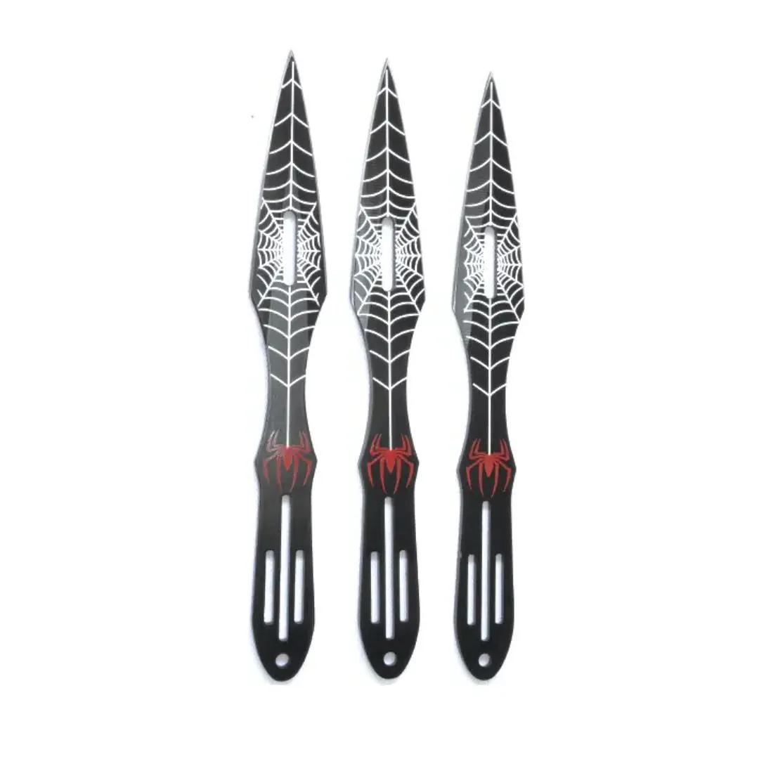 Set 3 Cuchillos Spider para Lanzar L.23 Cm Negro Surfish