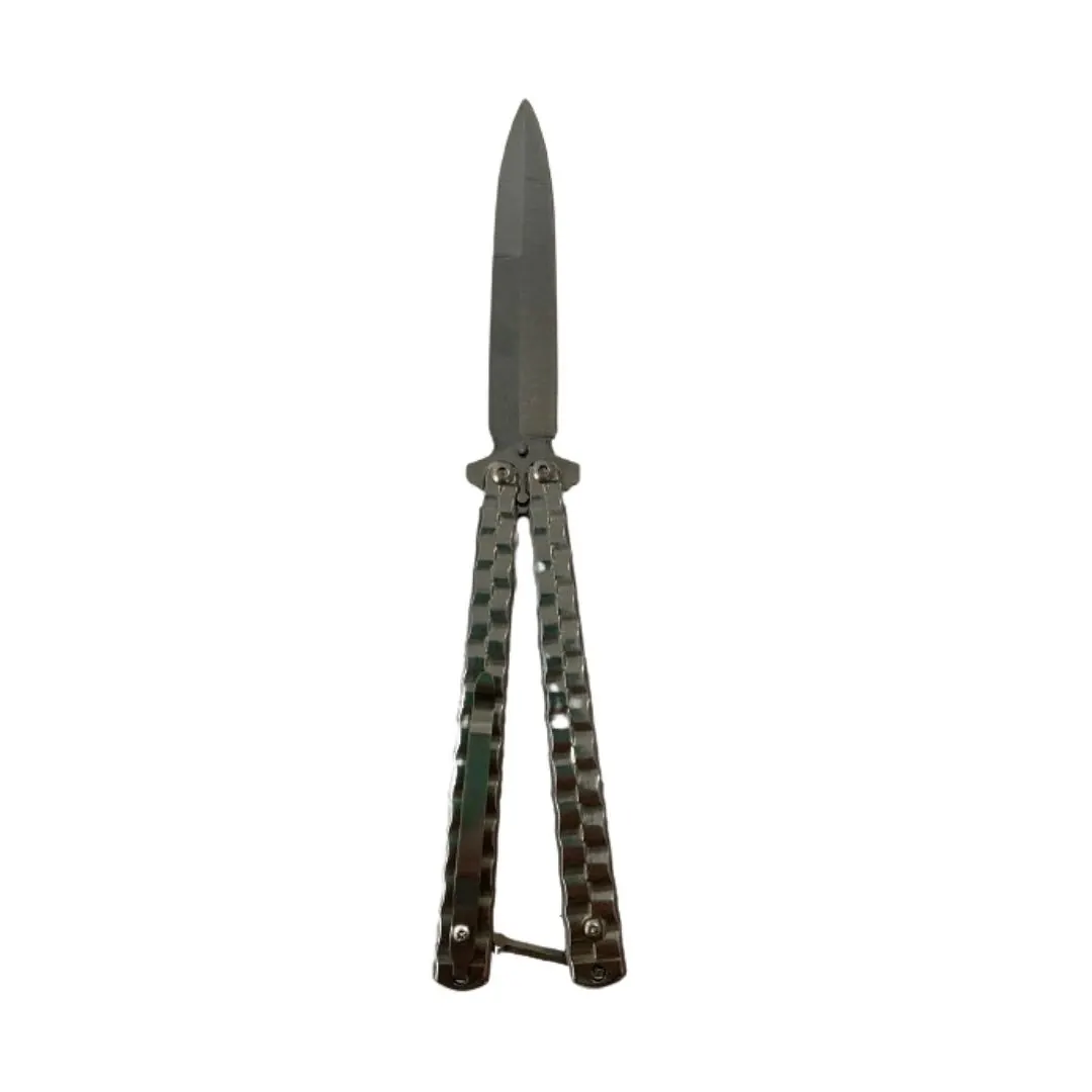 Navaja The Fat Mariposa Plat. Hoja:9 Cm con Clip El gordo