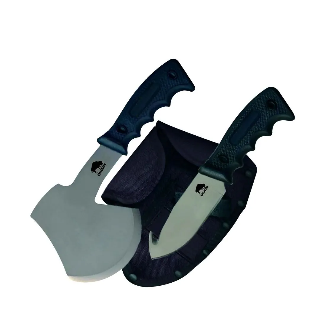 Combo Cuchillo Destripe y Hacha con Funda 2760 Bison