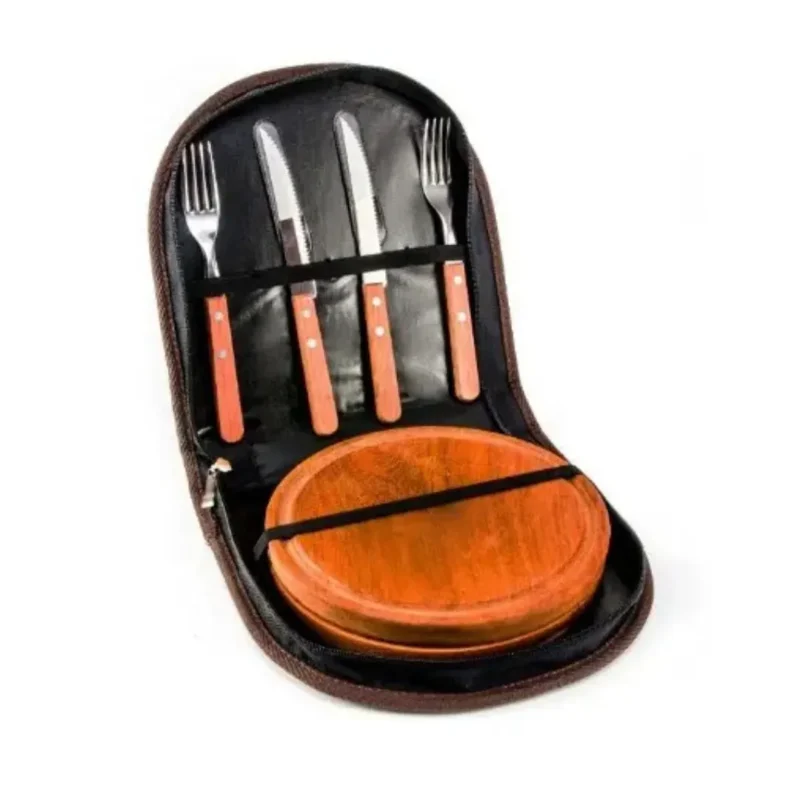 JUEGO DE ASADO DEPREDADOR "CORDURA" 2 PERSONA (13501) Juego de Asado Depredador Cordura 2 Persona Kaqtus